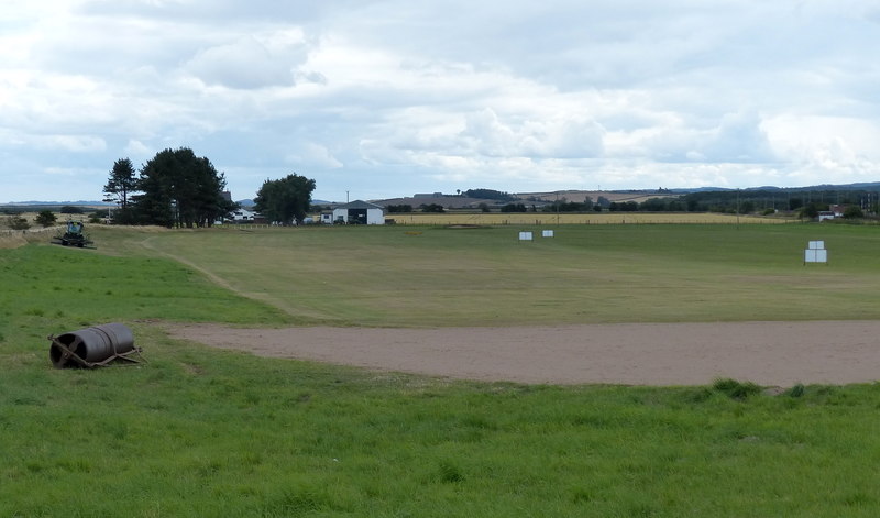 A real outdoor driving range at Goswick Golf Course