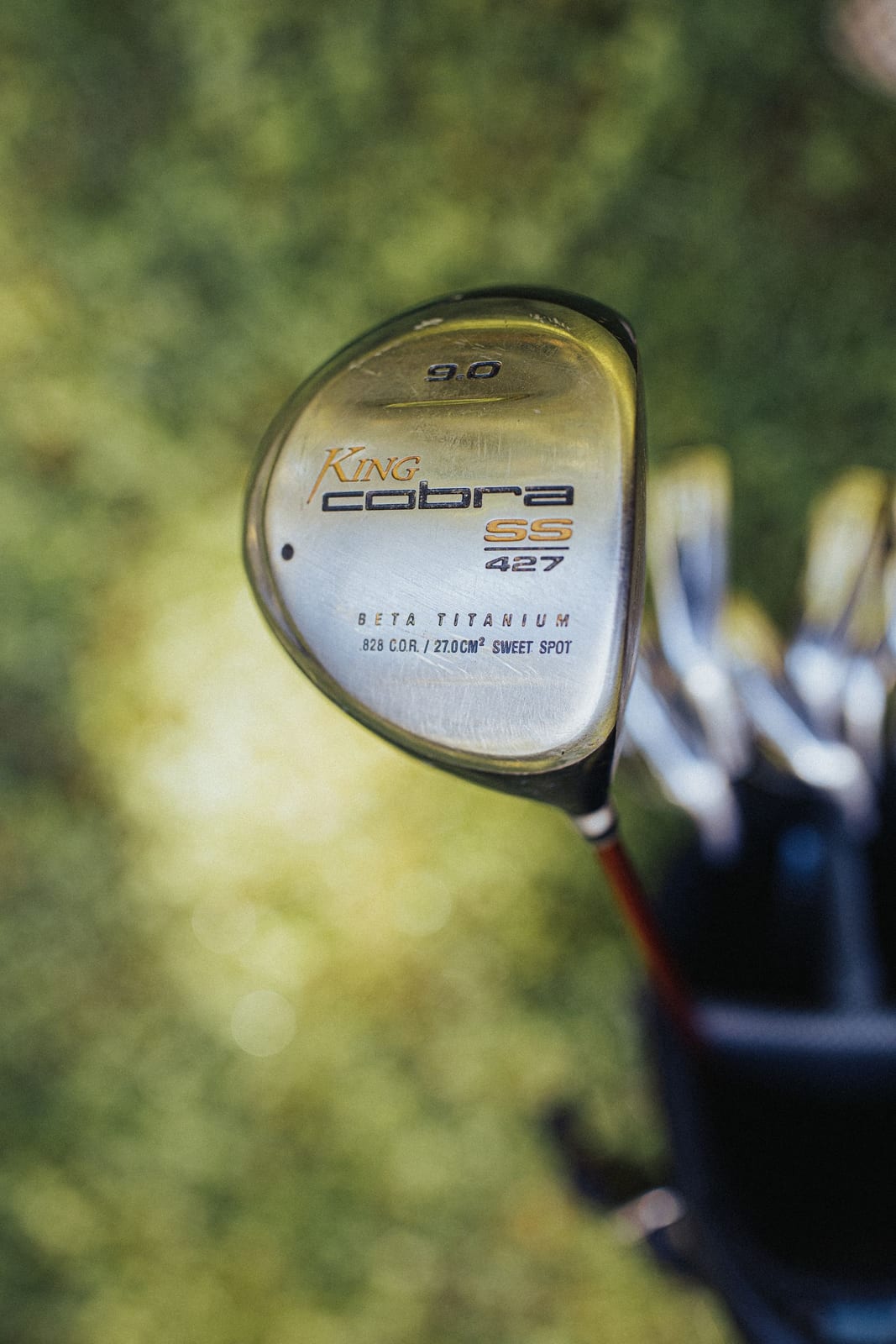 Macro shot of a golf club head